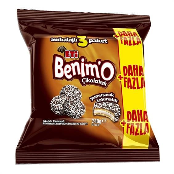 Eti Benimo Çikolatalı 3'lü 240 gr