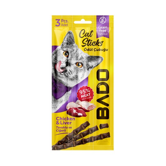 BADO KEDİ ÖDÜL ÇUBUĞU 15 GR TUVUKLU CİĞERLİ