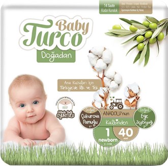 Baby Turco Jumbo Doğadan 1Numara Bez 40'lı