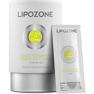 Lipozone Lipozomal Vitamin C Vitamin D3 ve Çinko 5 ml x 10 Saşe