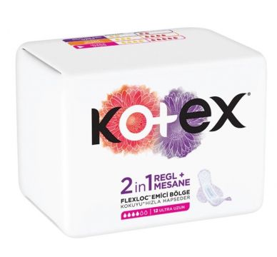Kotex Ultra Uzun 2 in 1 Regl + Mesane 12'li