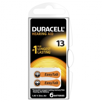 Duracell 13 İşitme Cihazı Pili 6 Adet