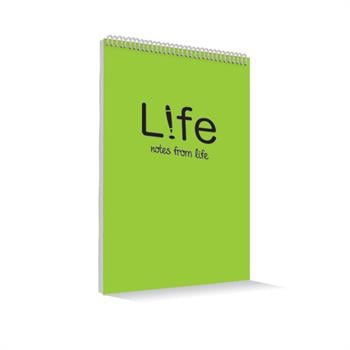 Çınar Life Spiralli Not Defteri P.P Kapak (Arkası Muk.) A5 100 Yaprak Kareli