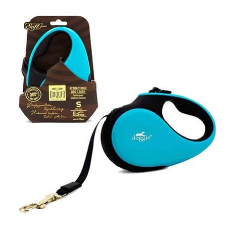 Doggie Otomatik Köpek Tasması Soft XS 12 kg 3 mt  Turkuaz