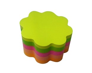 Notix Yapışkanlı Not Kağıt Neon 5 Renk Çiçek 250 YP N-5R-Ç