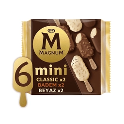 Algida Magnum Mini Classic/Badem/Beyaz 6x55 Ml