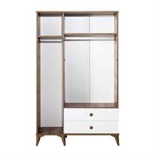 Cagiz Rüya 3 120 Cm Kapılı Dolap - Ceviz - Beyaz