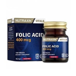 Nutraxin Folic Acid 400 mcg 100 Tablet