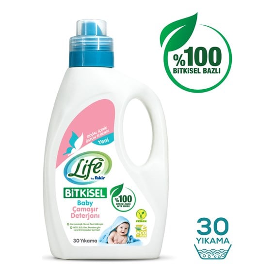 Life by Fakir %100 Bitkisel Bazlı Sıvı Bebek Çamaşır Deterjanı 1500 ml