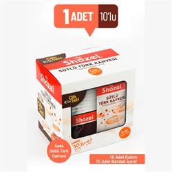 SHAZEL Hazır Sütlü Türk Kahvesi Sade Ofis Seti 9G x 10 Adet