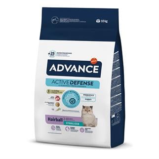 Advance Cat Sterilized Hairball Hindili Kısır Kedi Maması 10Kg