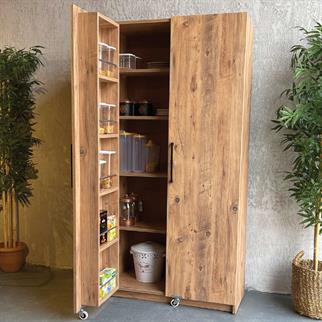 Cagiz Kiler 2 Kapak 180cm Erzak Dolabı Atlantik Çam 11013