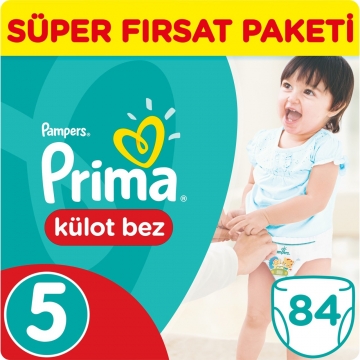 Prima Külot Bebek Bezi Süper Fırsat Paketi 5 Beden 84 Adet