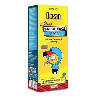Ocean Kral Şakir Karışık Meyveli Balık Yağı Şurubu 150 ml