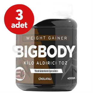 Big Body Çikolatalı Kilo Aldırıcı Toz 400 gr 3'lü