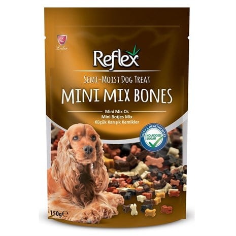 Reflex Mini Mix Bones Yarı Islak Köpek Ödül Kemiği  150 Gr