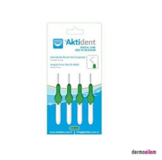 Aktident Arayüz 4'lü Fırça Seti Yeşil 0,80mm