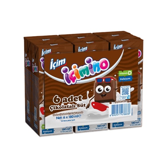 İçimino Çikolatalı Süt 180 ml 6'lı