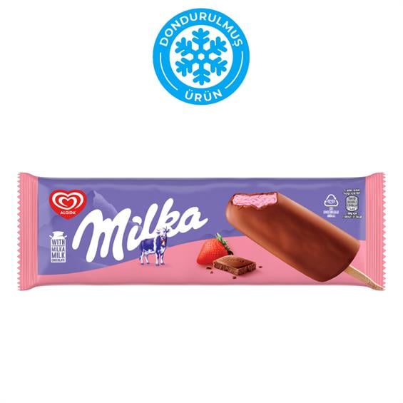 Algida Milka Çilek Aromalı Dondurma 82 ml