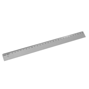 Hatas Standart Cetvel Plastik Dar Şeffaf 30 CM 0131