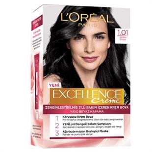 L'Oreal Paris Excellence Saç Boyası 1/01 Derin Saf Siyah