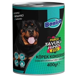 Bonisa Köpek Konserve Parça Tavuk Hindi Eti 400 Gr