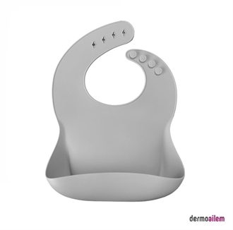 Oioi Basic Silikon Önlük Powder Grey