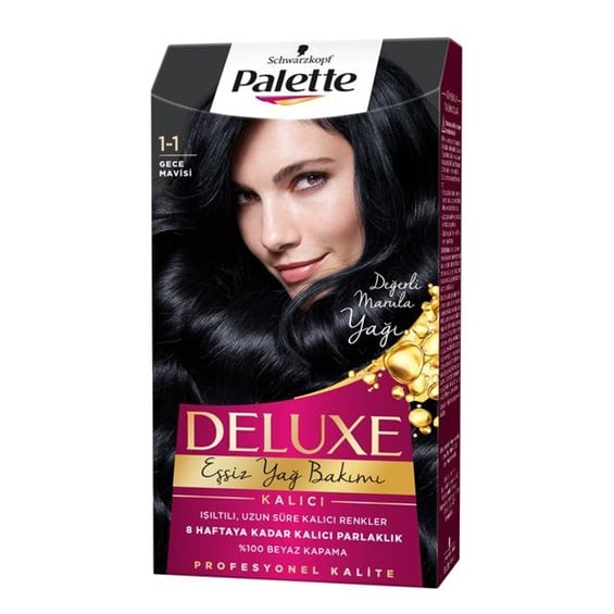 Palette Deluxe Saç Boyası 1-1 Gece Mavisi