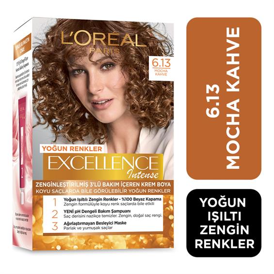 L'Oreal Paris Excellence Intense Saç Boyası - 6.13 Mocha Kahve