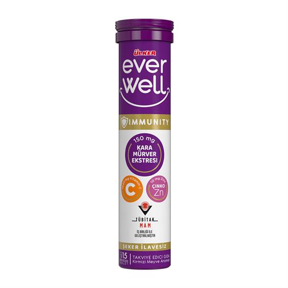 Ülker Everwell C-D-Çinko-Aserola Tablet 15'li 67.5 gr