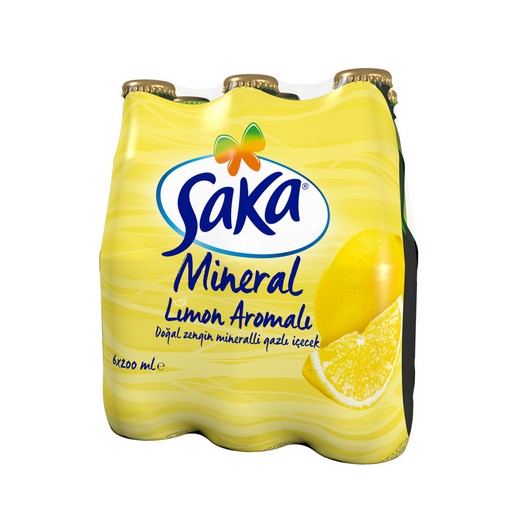 Saka Limon Aromalı Maden Suyu 6x200 ml