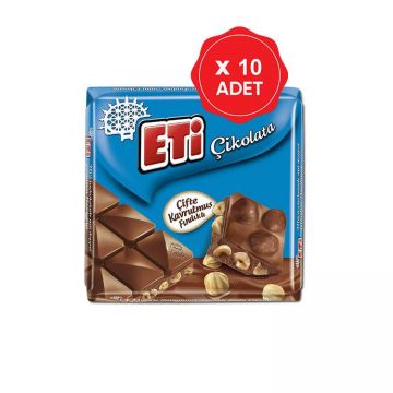 Eti Fındıklı Çikolata 60 Gr x 10 Adet