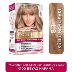 Loreal Paris Excellence Creme Saç Boyası 8.1 Küllü Koyu Sarı