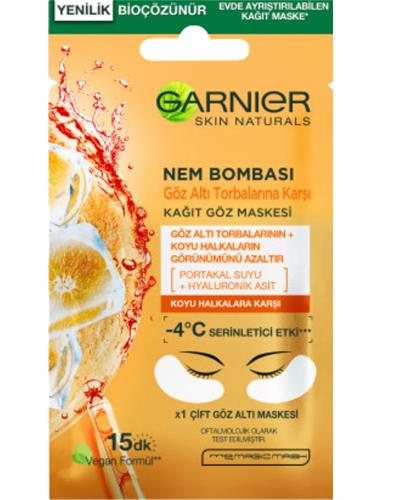 Garnier Nem Bombası Göz Altı Torbalarına Karşı Kağıt Göz Maskesi