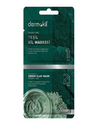 DERMOKİL Peeling Etkili Yeşil Kil Maske 15 ml