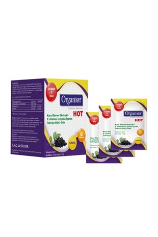 Organier Hot Kara Mürver C Vitamini Çinko 15 Saşe