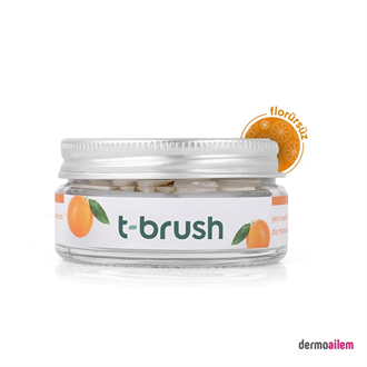 T-Brush Portakal Aromalı Flörürsüz 90'lı Diş Macunu Tableti