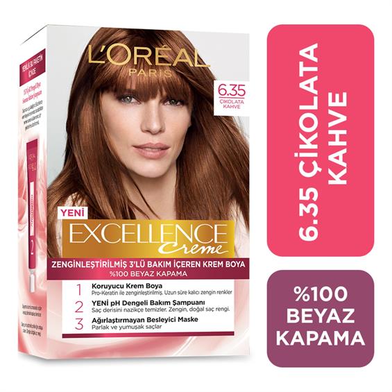 L'Oreal Paris Excellence Creme Saç Boyası - 6.35 Çikolata Kahve