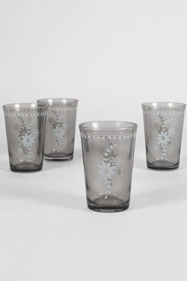 Rakle Nazenin 4lü Su Bardağı Seti Füme 290cc Nzn022