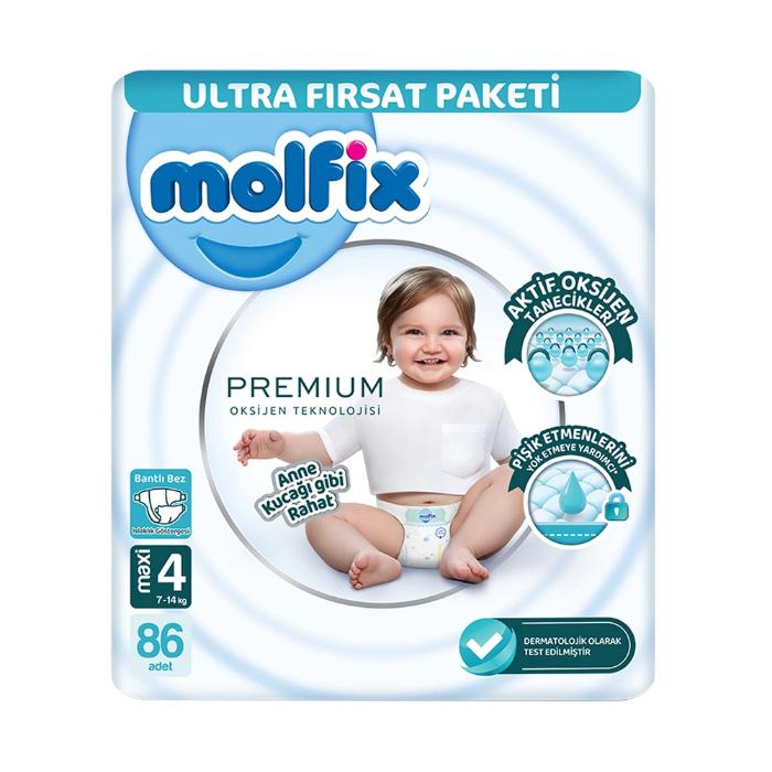 MOLFIX PREMİUM BEBEK BEZİ OKSİJEN ULTRA FIRSAT MAXİ