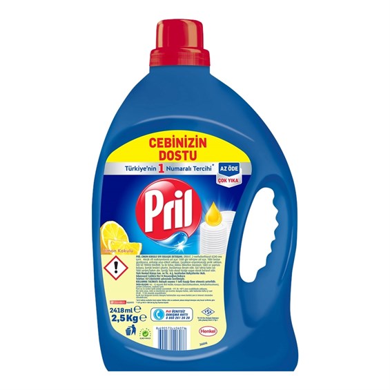 Pril Sıvı Bulaşık Deterjanı Limon 2418 ml
