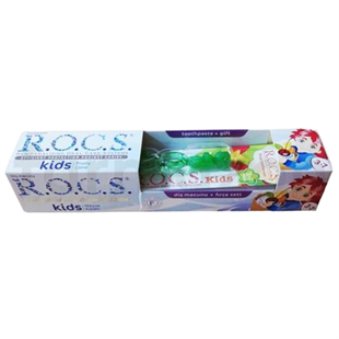 Rocs Çocuk Diş Macunu 3-7 Yaş Yeşil 35 ml + Fırça