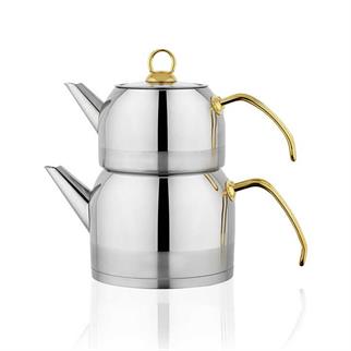 Schafer Ada 4 Parça Gold Çaydanlık Takımı Orta