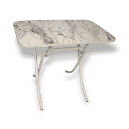 Mermer Desen Katlanır Masa 60x90 Cm