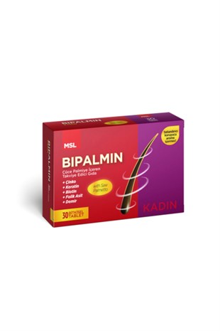 MSL Bipalmin With Saw Palmetto Women Saç Dökülmesi İçin 30 Tablet