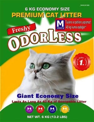 Odorless Micro Kristal Kedi Kumu 6 Kg