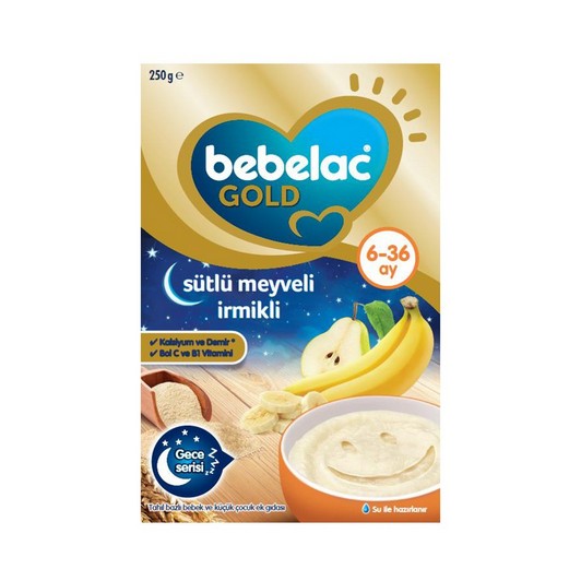 Bebelac Gold Sütlü Meyveli İrmikli Kaşık Maması 250 gr