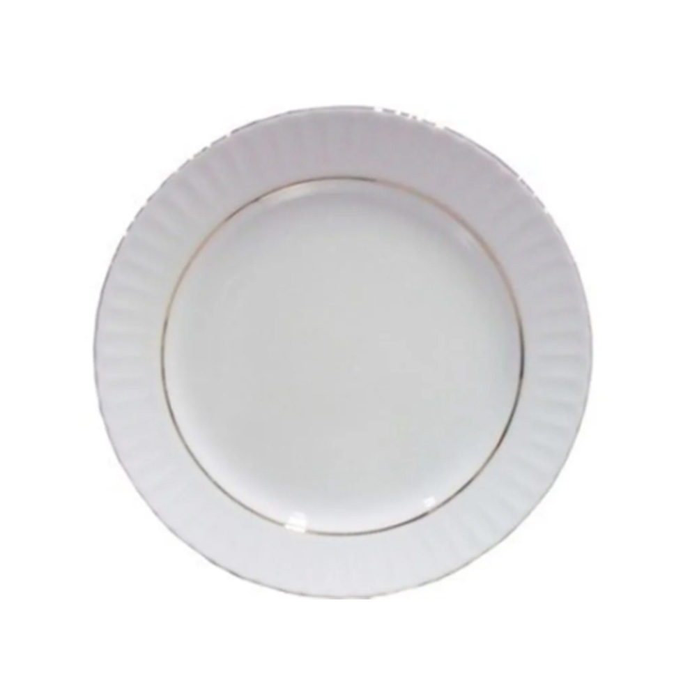 Kütahya Pearl Sedef Düz Tabak Mat Altın 25Cm 