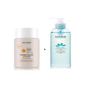 Babe Super Fluid Color Güneş Koruyucu SPF50 50 ml + Micellar Gel 90 ml Hediyeli