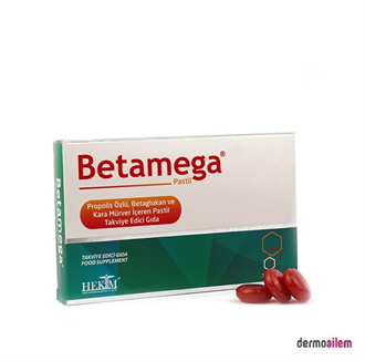 Betamega Propolis Özlü, Betaglukan ve Kara Mürver İçeren 12 Pastil